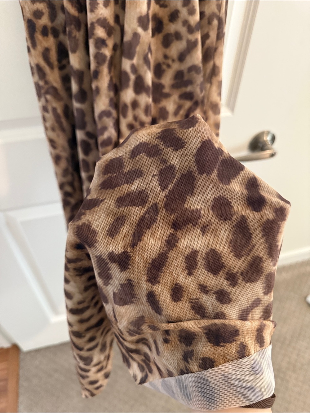Zara Leopard-Print Slip Dress in Brown and Tan - Picture 3 of 3